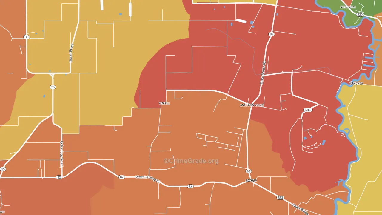 Nunez, LA Map of Robbery Rates