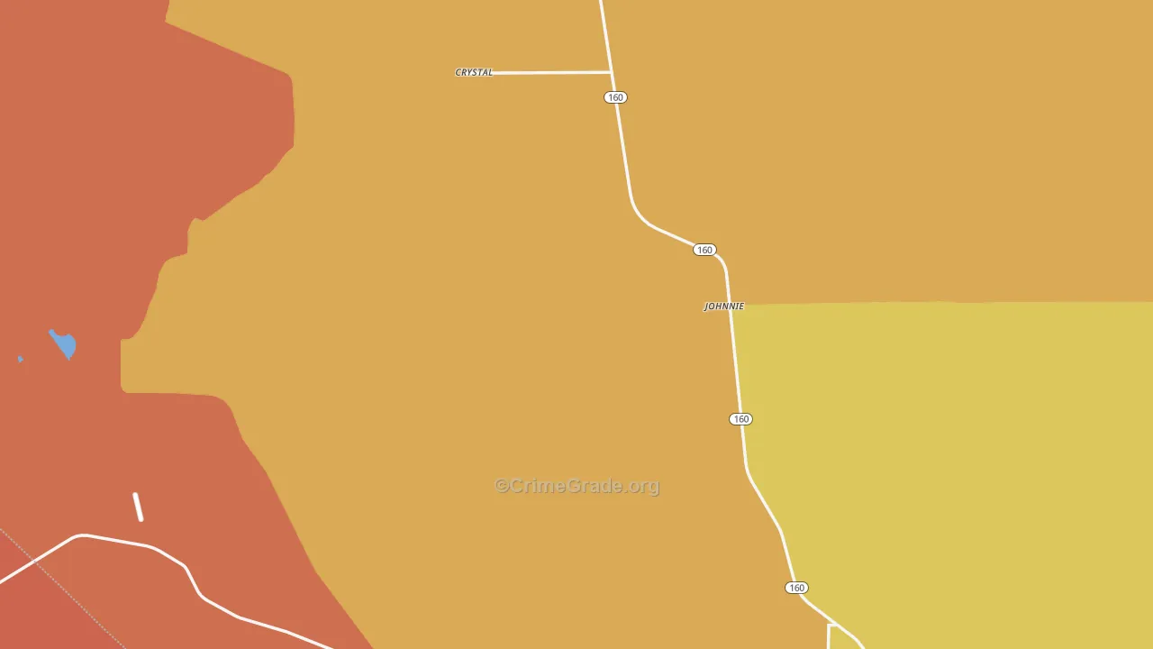 Nye County, NV Map of Robbery Rates