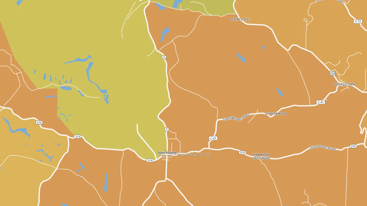 Oak Park, OH Map of Robbery Rates