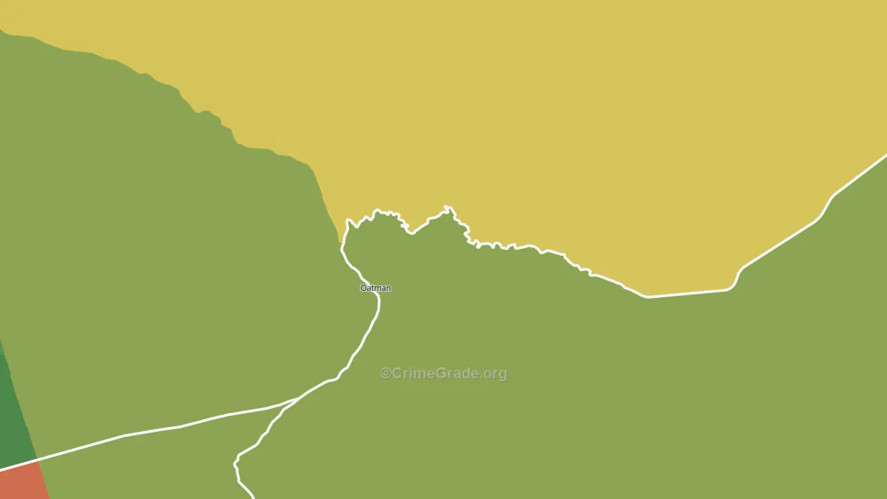 Oatman, AZ Map of Robbery Rates