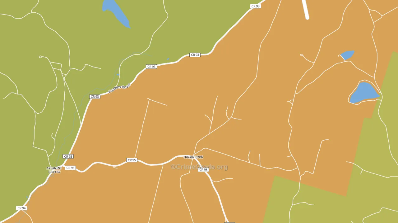 Obernburg, NY Map of Robbery Rates