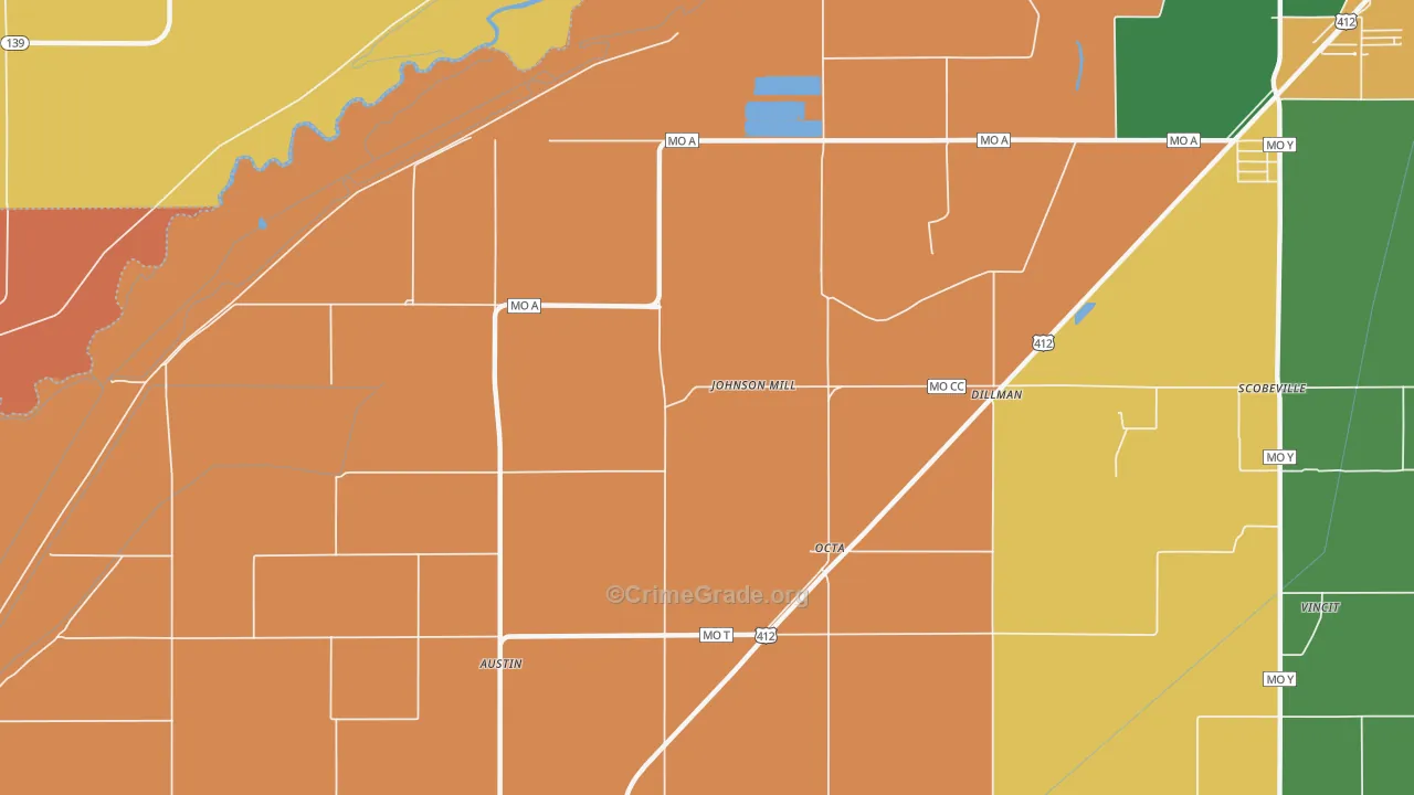 Octa, MO Map of Robbery Rates