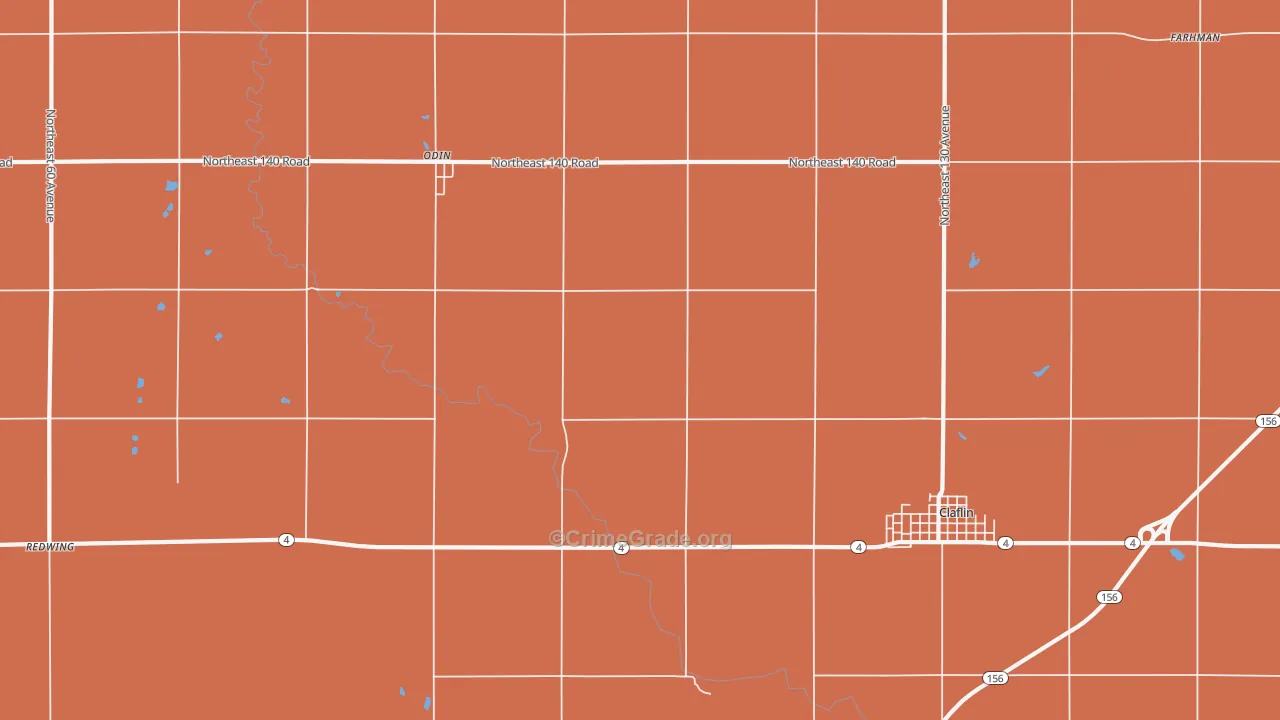 Odin, KS Map of Robbery Rates