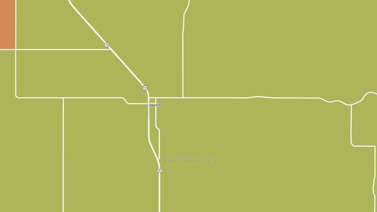 Oelrichs, SD Map of Robbery Rates