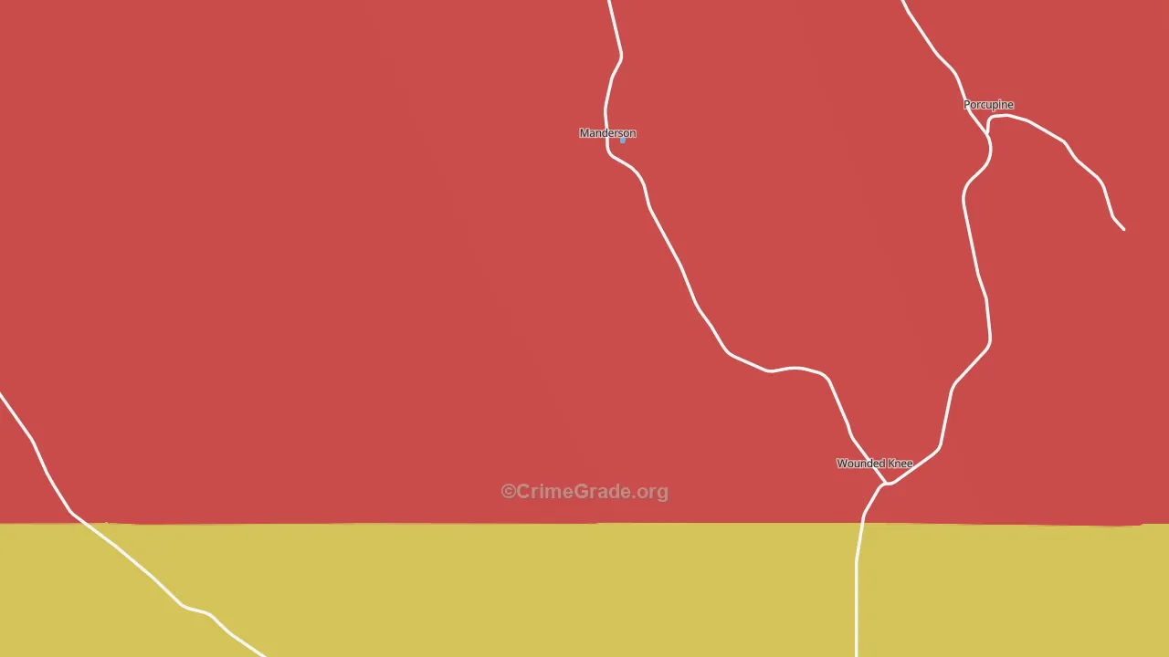 Oglala Lakota County, SD Map of Robbery Rates