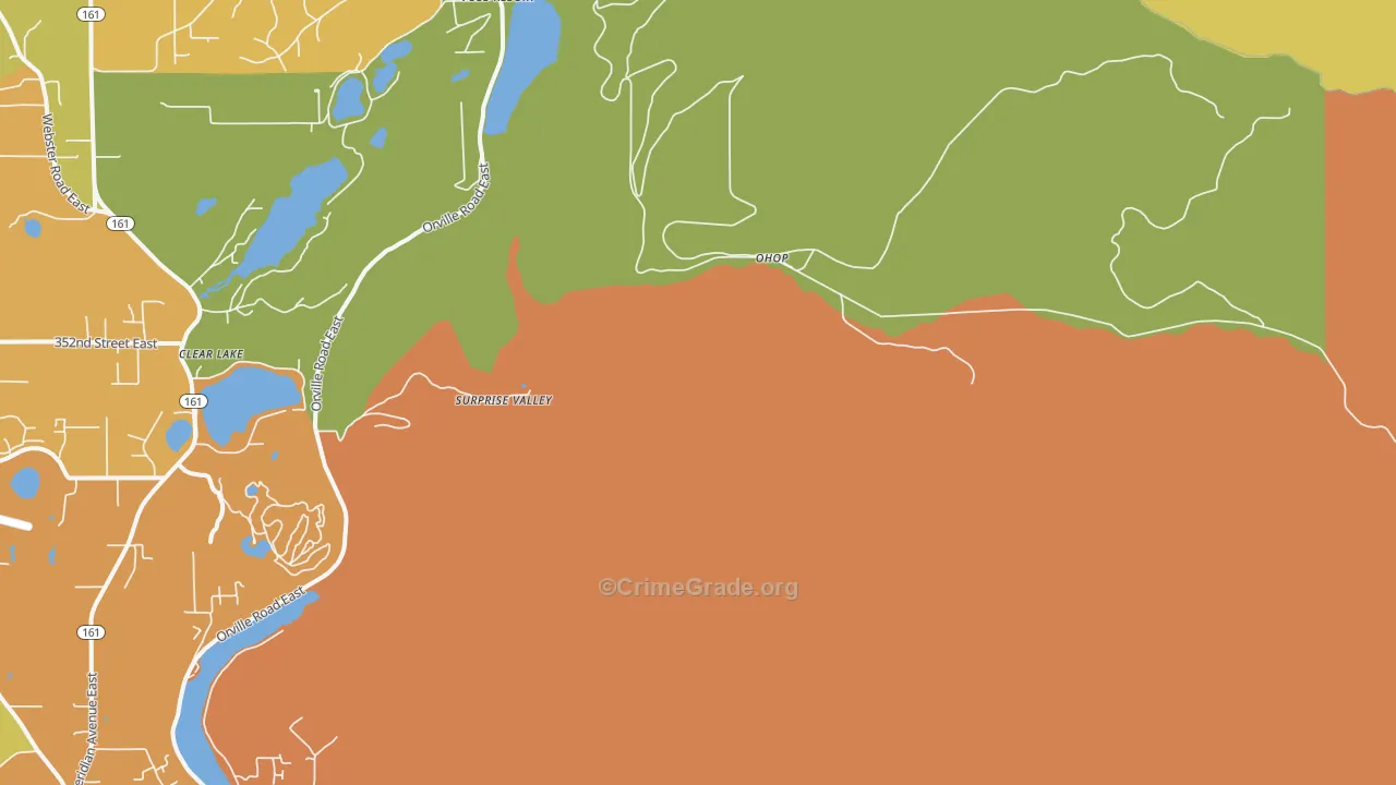 Ohop, WA Map of Robbery Rates