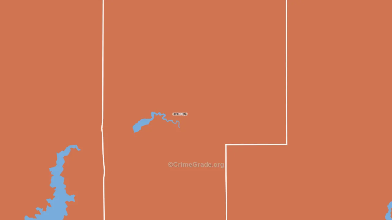 Okobojo, SD Map of Robbery Rates