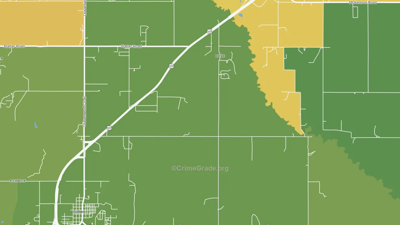Old Allison, OK Map of Robbery Rates