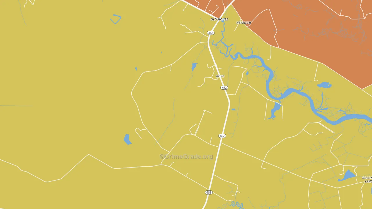 Old House, SC Map of Robbery Rates