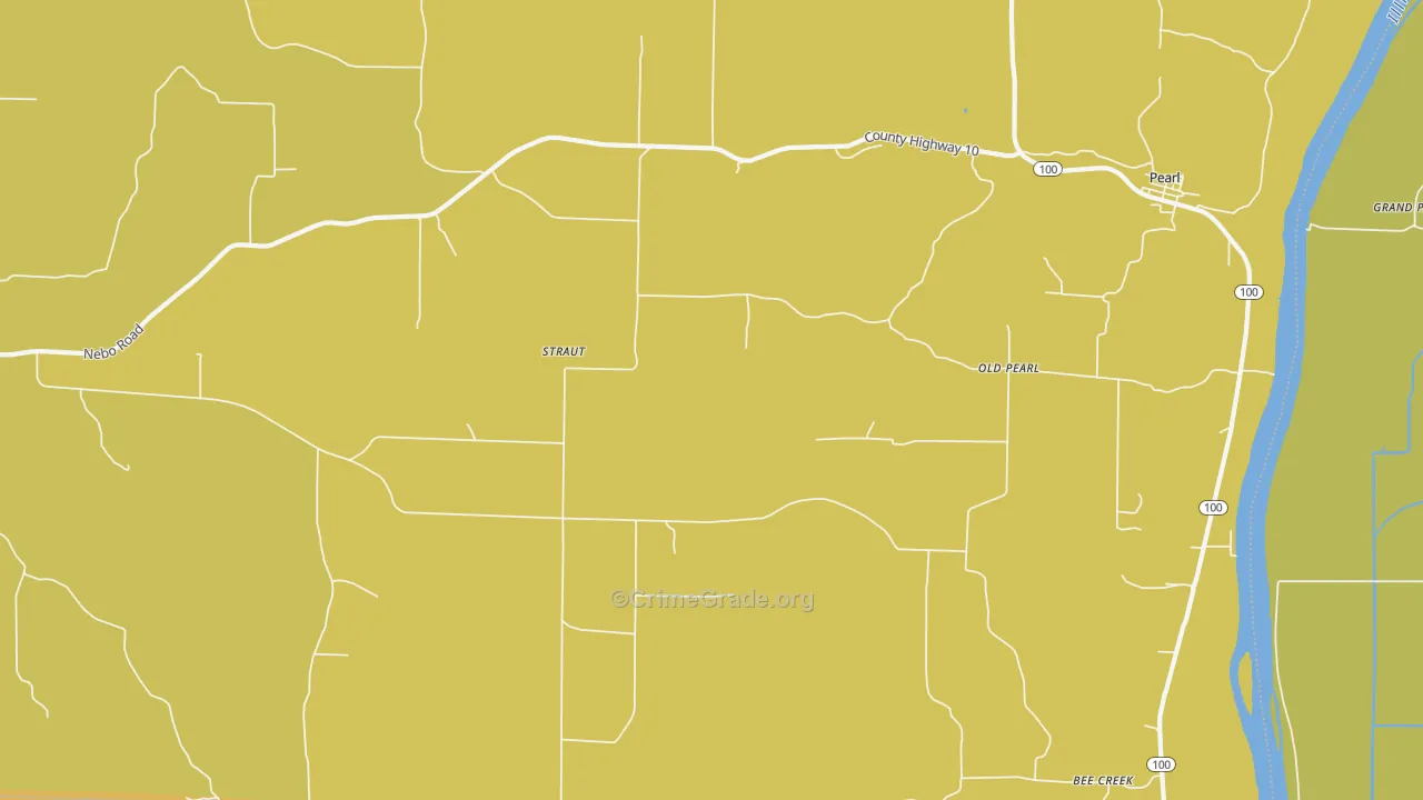 Old Pearl, IL Map of Robbery Rates