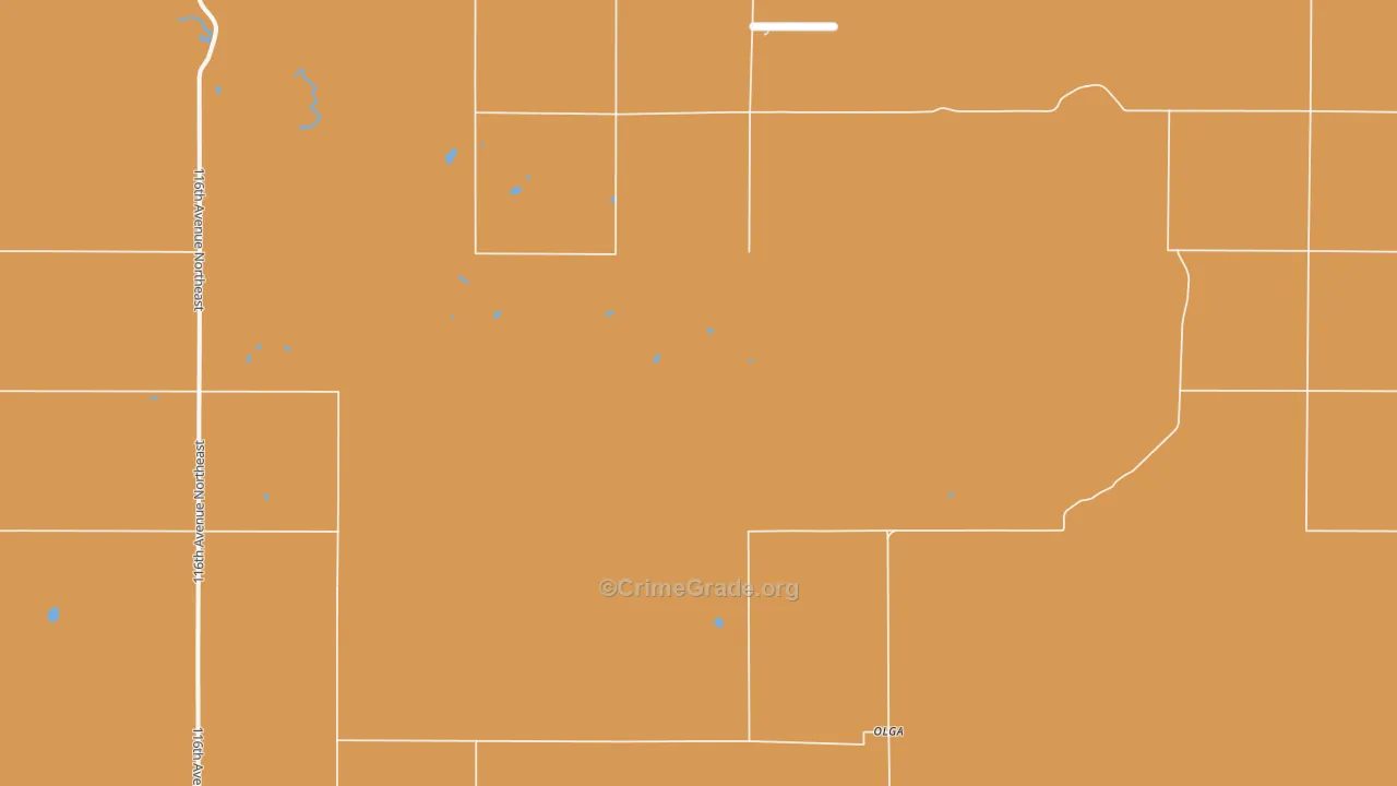 Olga, ND Map of Robbery Rates