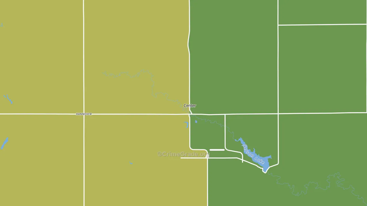 Oliver County, ND Map of Robbery Rates