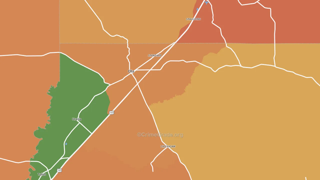 Olla, LA Map of Robbery Rates
