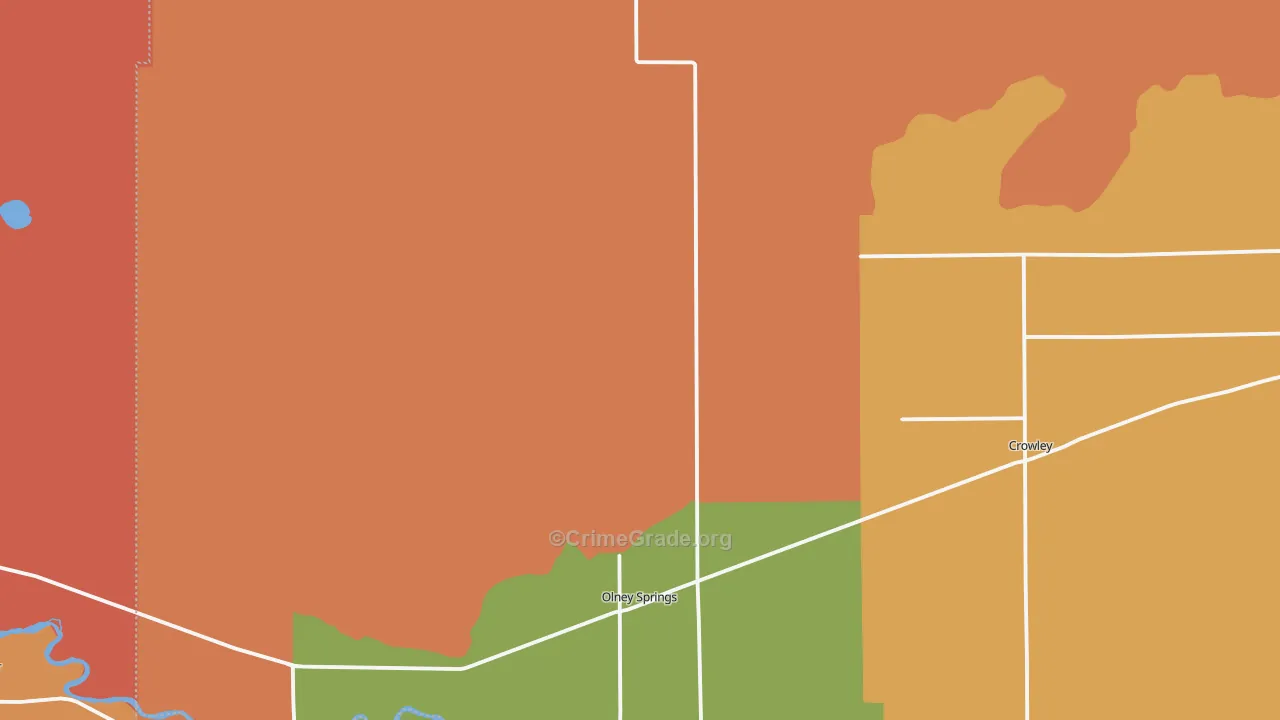 Olney Springs, CO Map of Robbery Rates