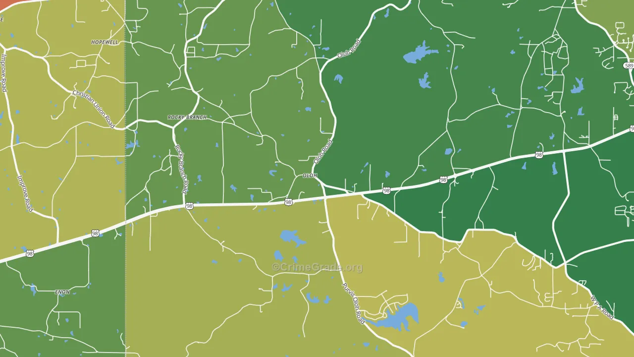 Oloh, MS Map of Robbery Rates