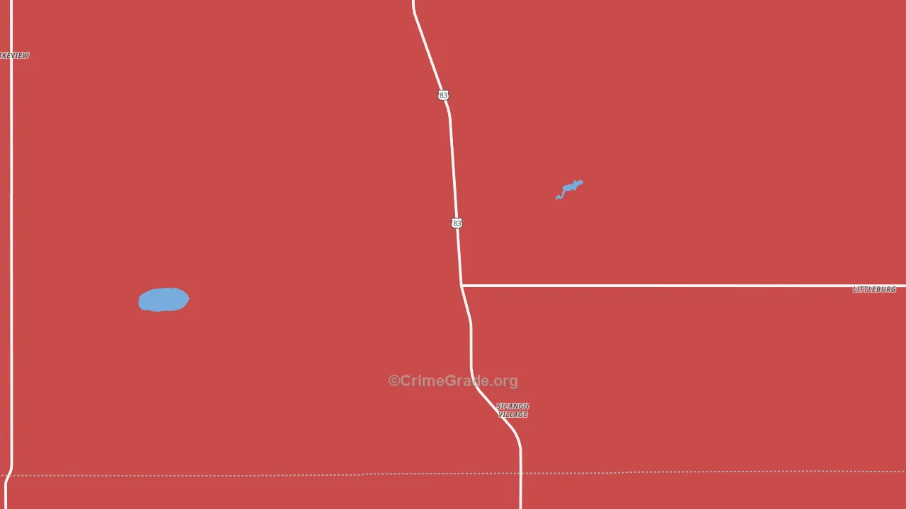 Olsonville, SD Map of Robbery Rates