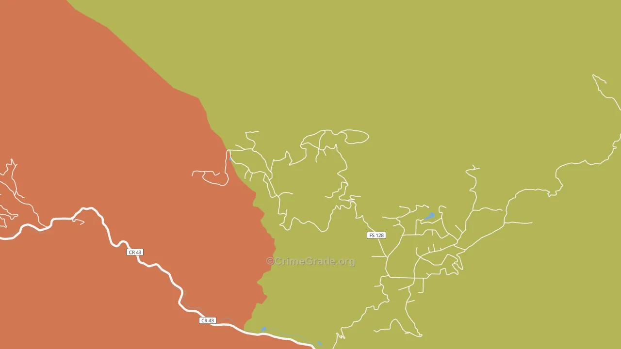 Olympus Heights, CO Map of Robbery Rates