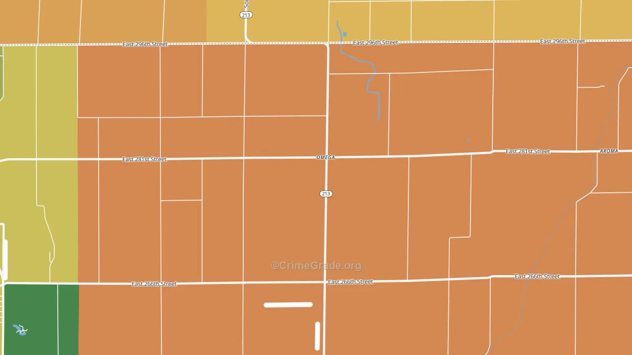 Omega, IN Map of Robbery Rates