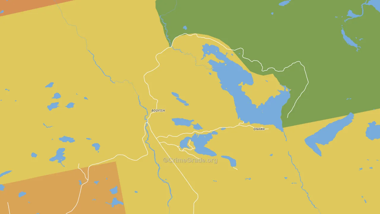 Onawa, ME Map of Robbery Rates