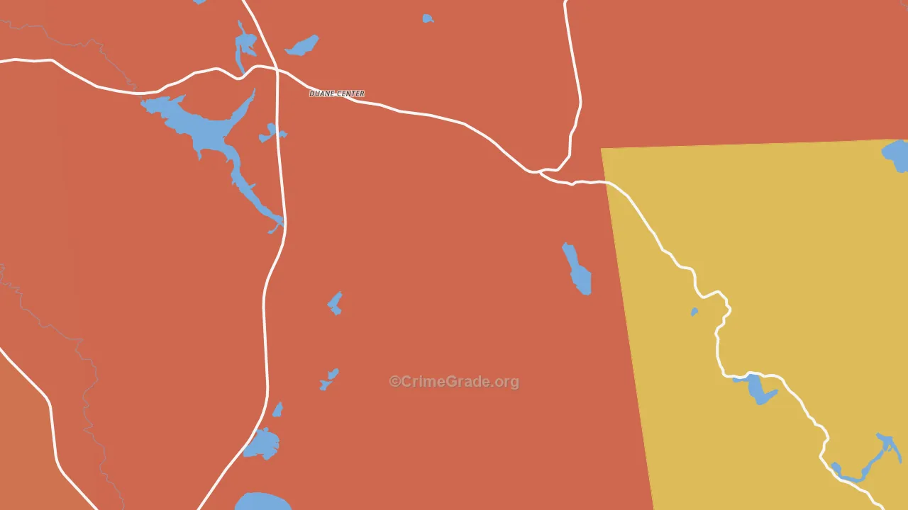 Onchiota, NY Map of Robbery Rates