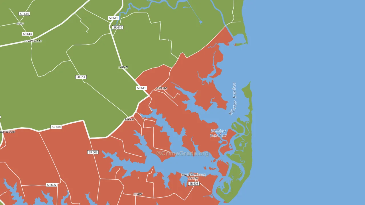 Onemo, VA Map of Robbery Rates