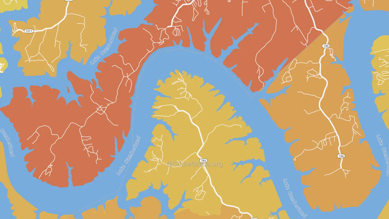Ono, KY Map of Robbery Rates