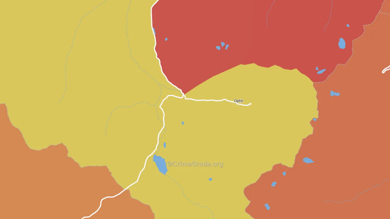 Ophir, CO Map of Robbery Rates