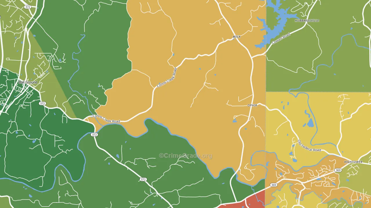 Ophir, GA Map of Robbery Rates