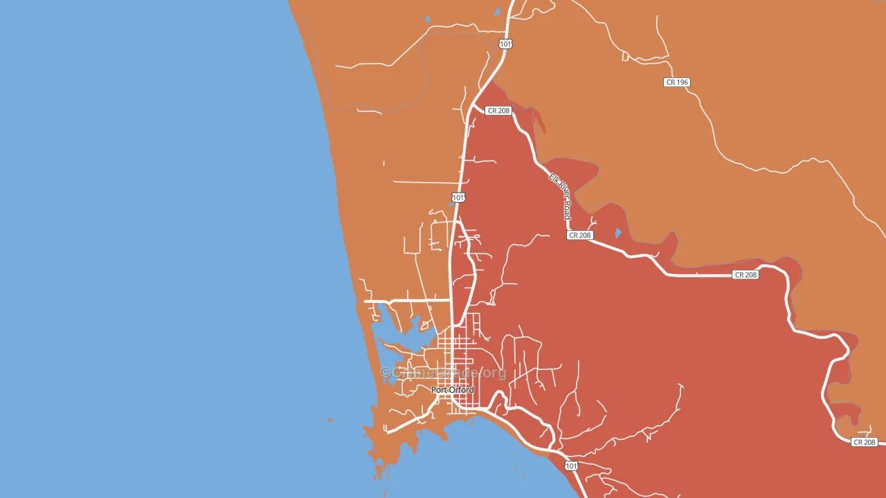 Ophir, OR Map of Robbery Rates