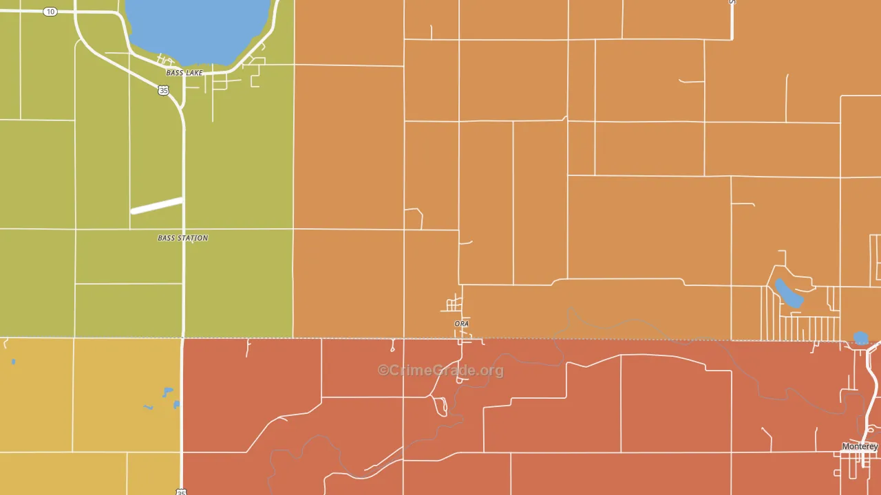 Ora, IN Map of Robbery Rates