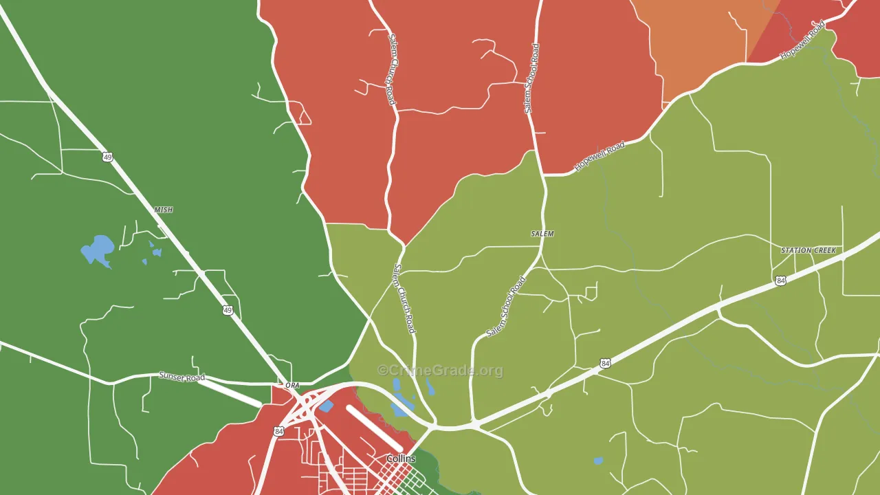 Ora, MS Map of Robbery Rates