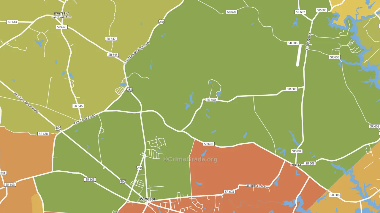 Orbit, VA Map of Robbery Rates