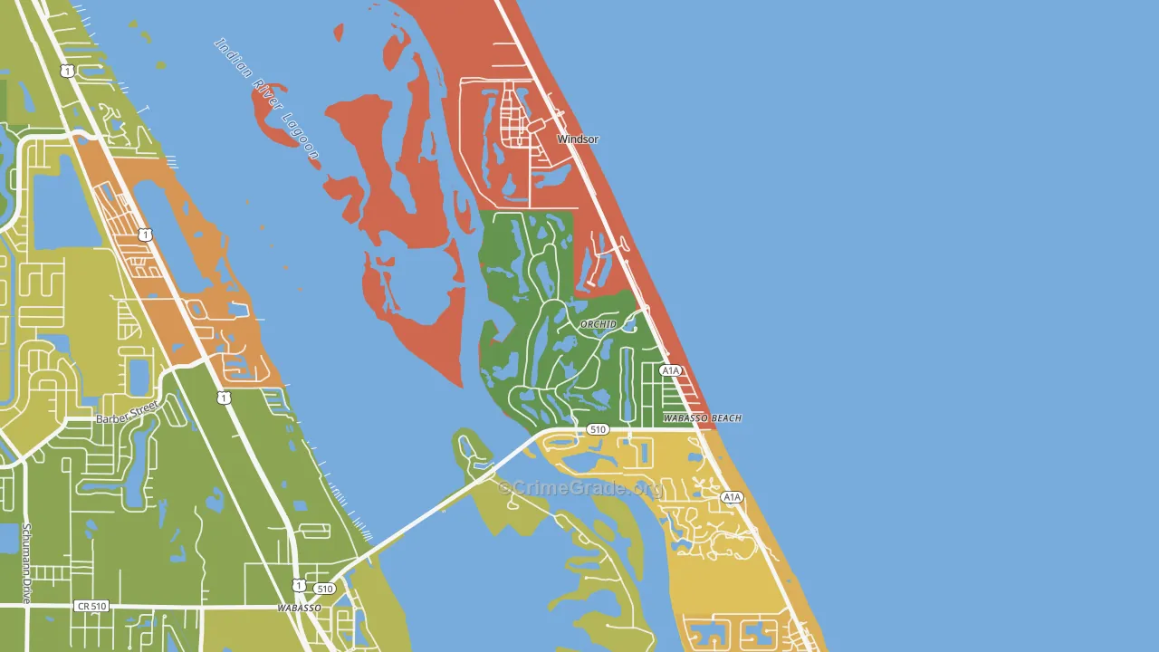 Orchid, FL Map of Robbery Rates