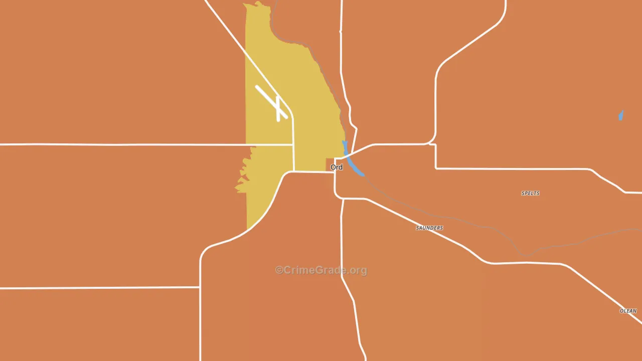 Ord, NE Map of Robbery Rates