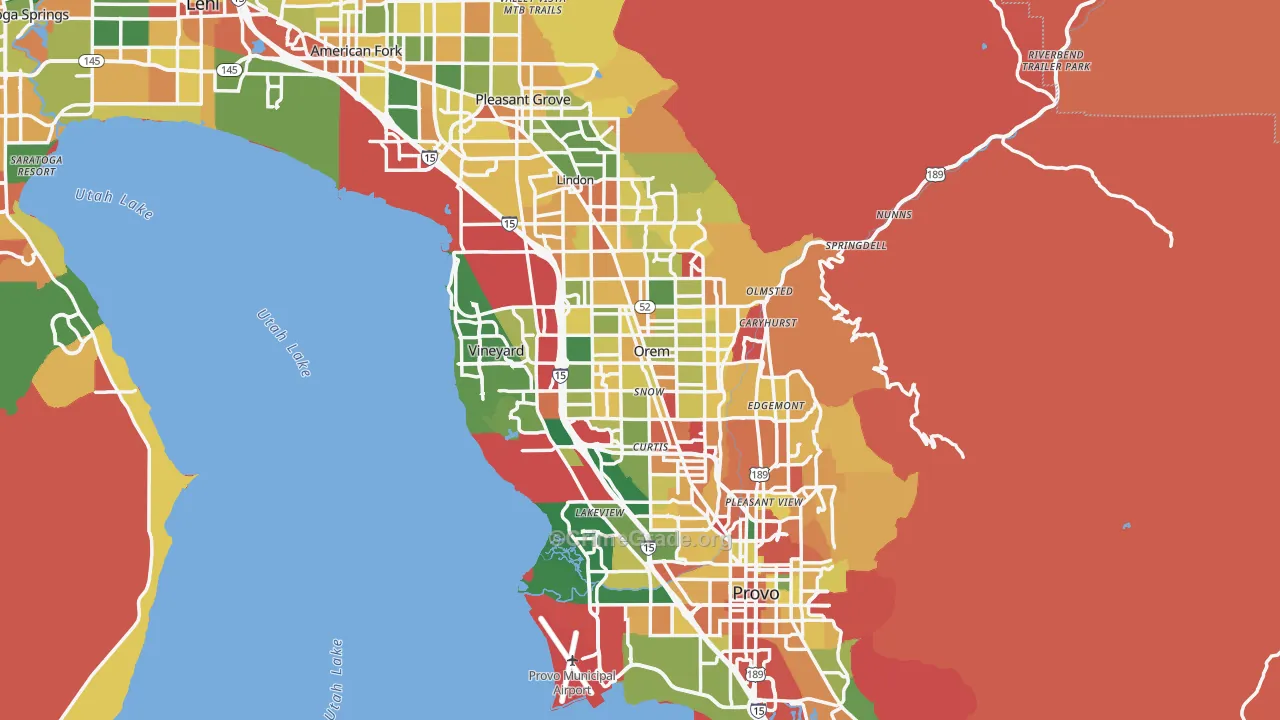 Orem, UT Map of Robbery Rates