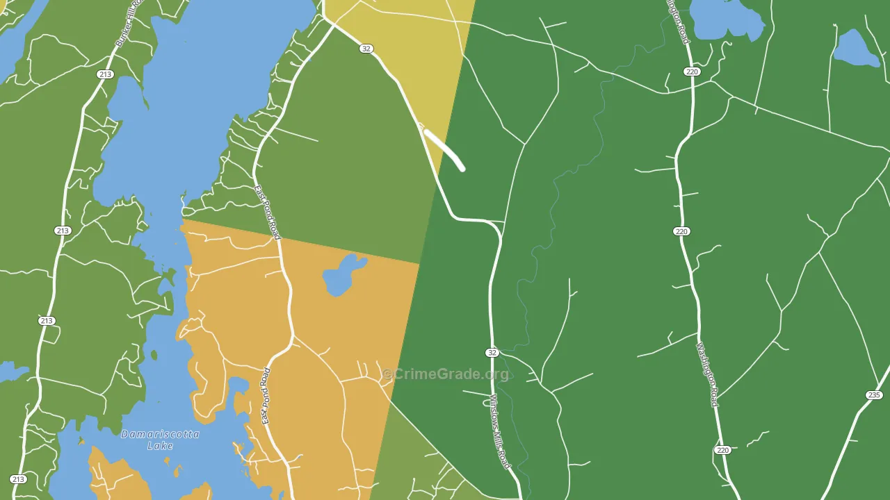 Orffs Corner, ME Map of Robbery Rates