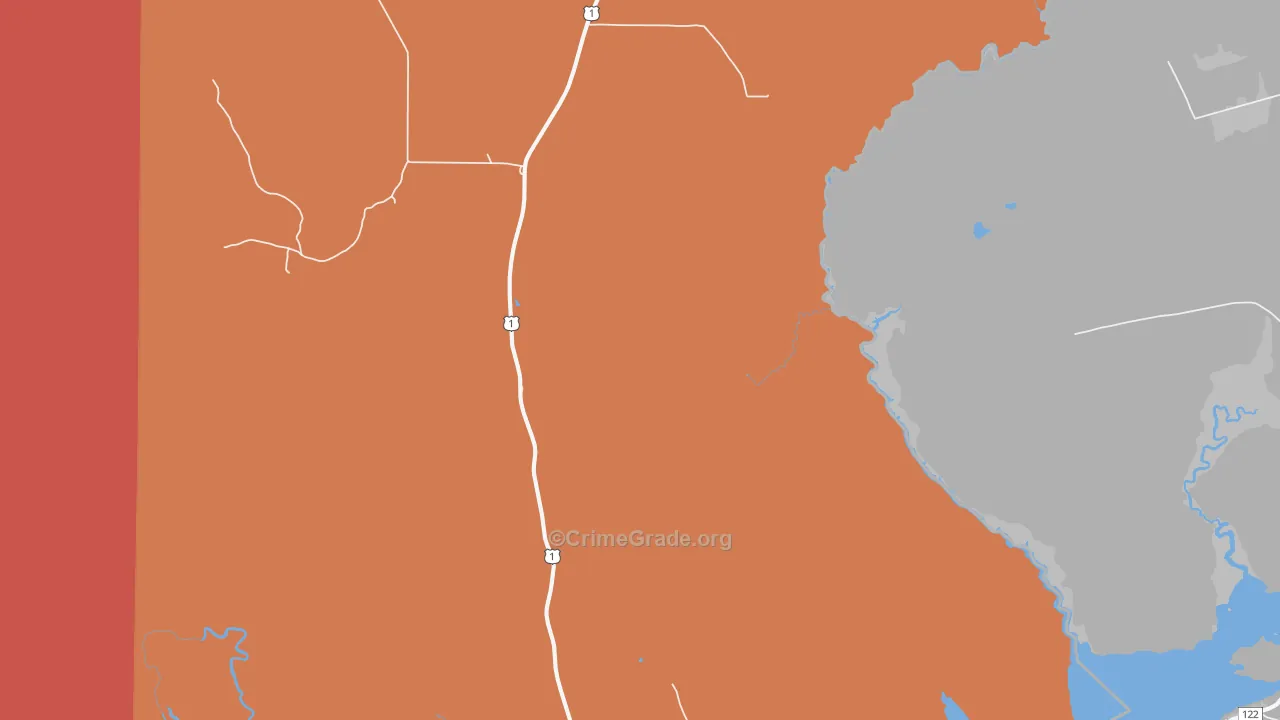Orient, ME Map of Robbery Rates