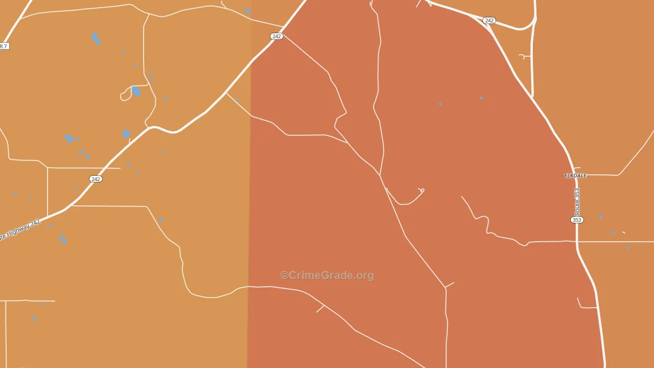 Orlando, NY Map of Robbery Rates
