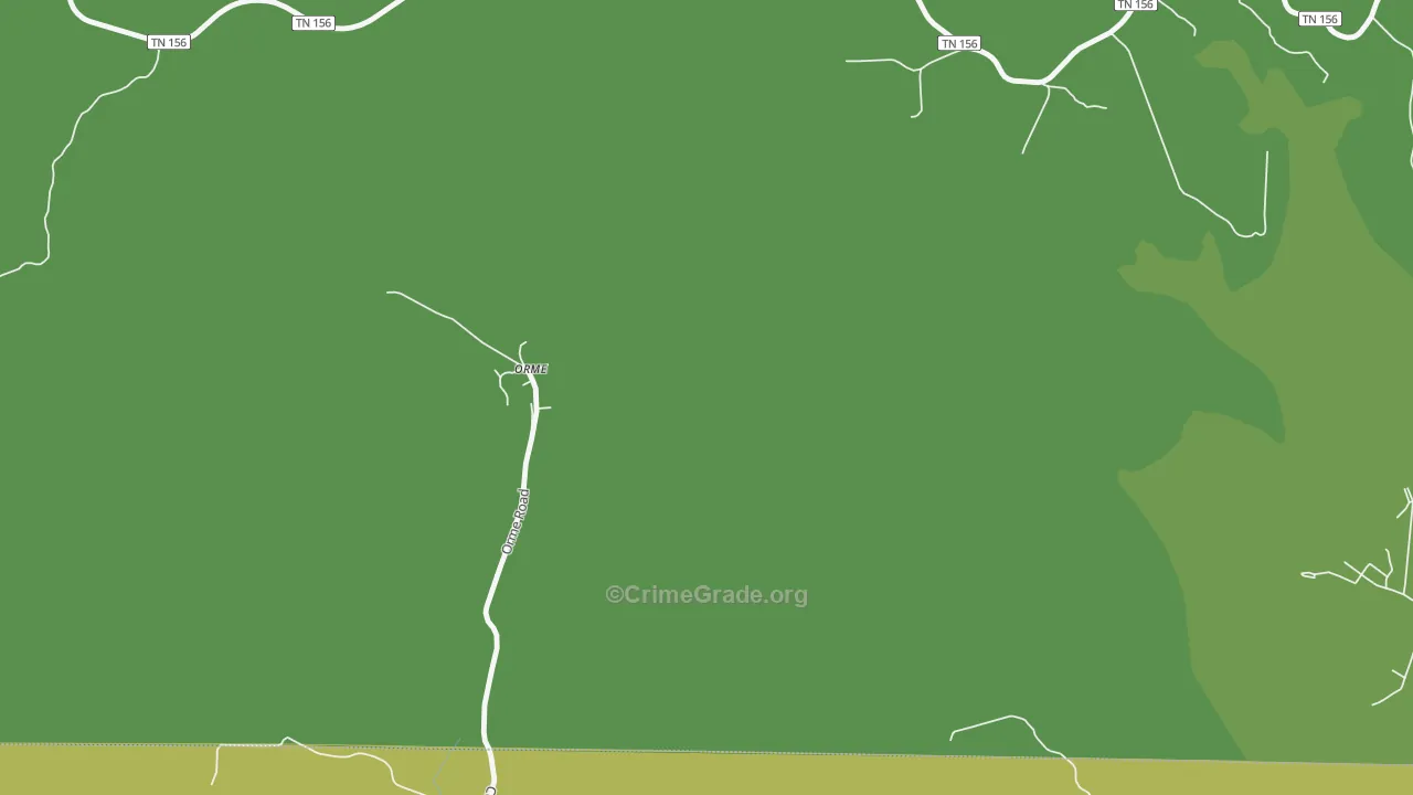 Orme, TN Map of Robbery Rates