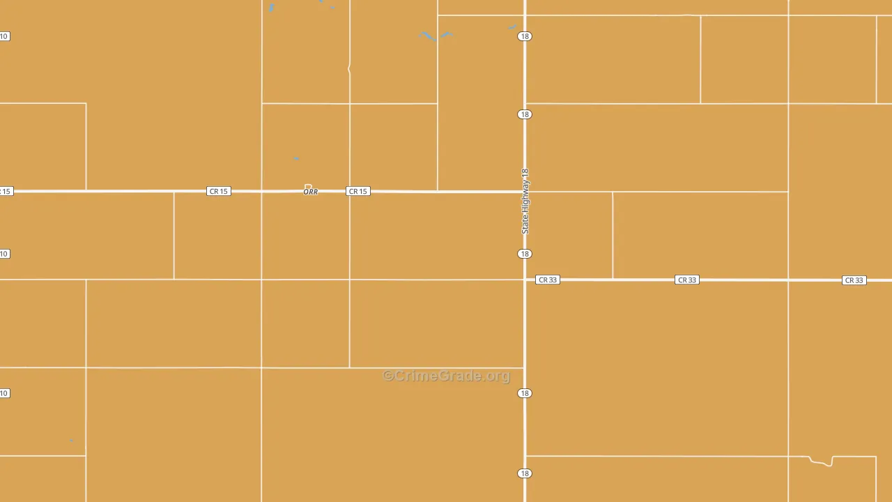 Orr, ND Map of Robbery Rates