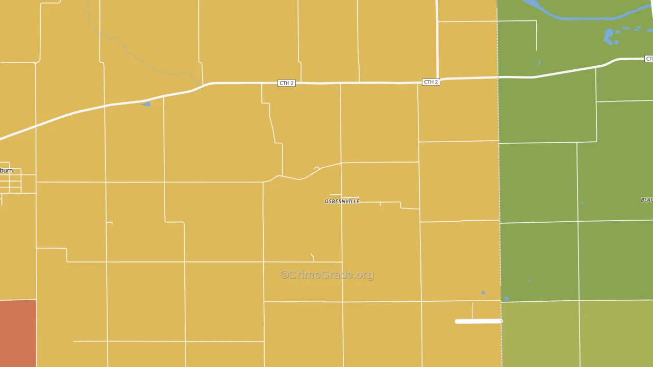 Osbernville, IL Map of Robbery Rates