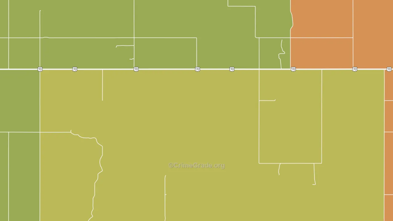 Oscar, OK Map of Robbery Rates