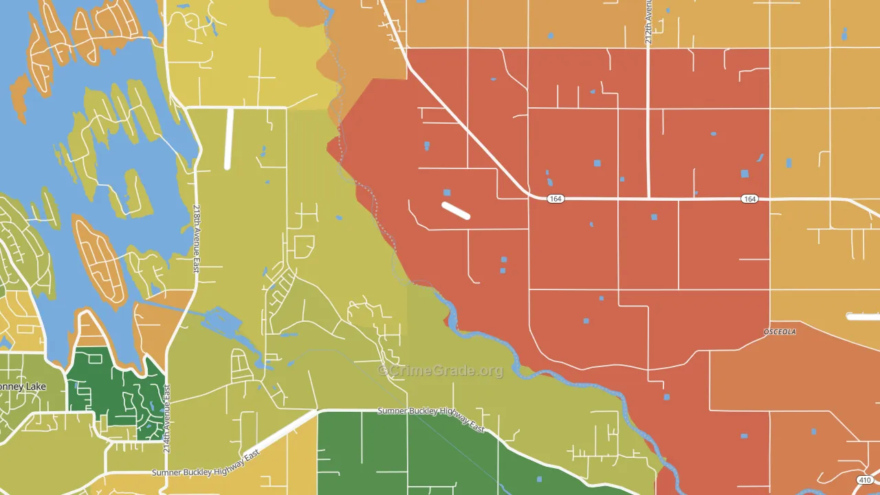 Osceola, WA Map of Robbery Rates