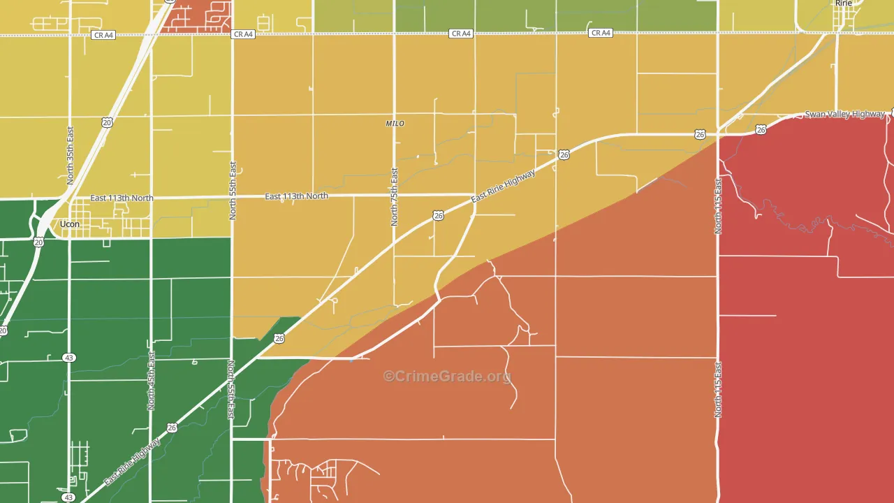 Osgood, ID Map of Robbery Rates