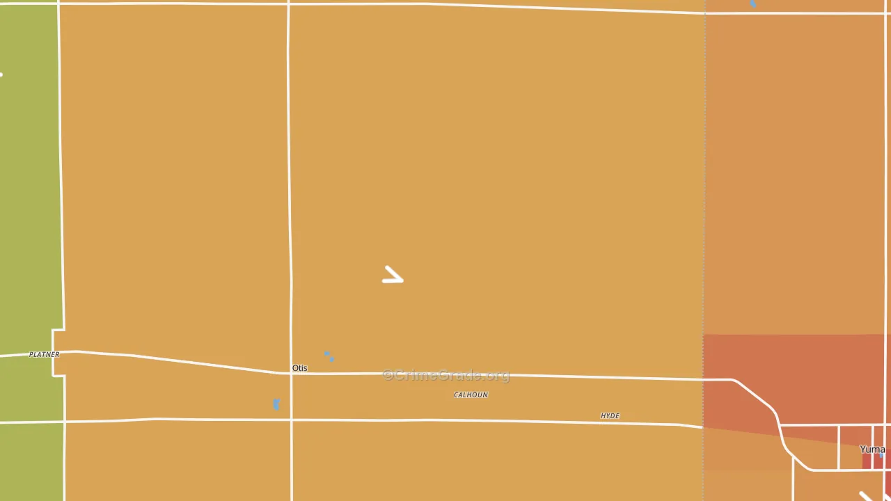 Otis, CO Map of Robbery Rates