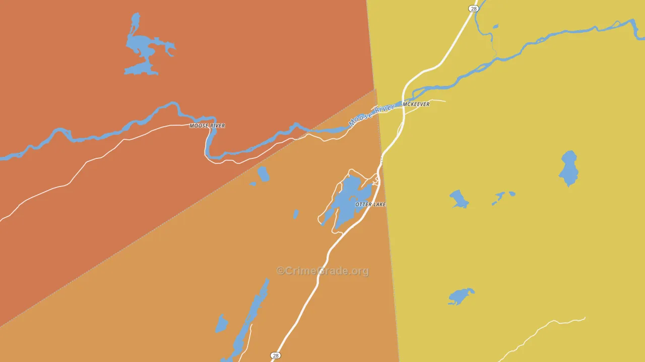 Otter Lake, NY Map of Robbery Rates