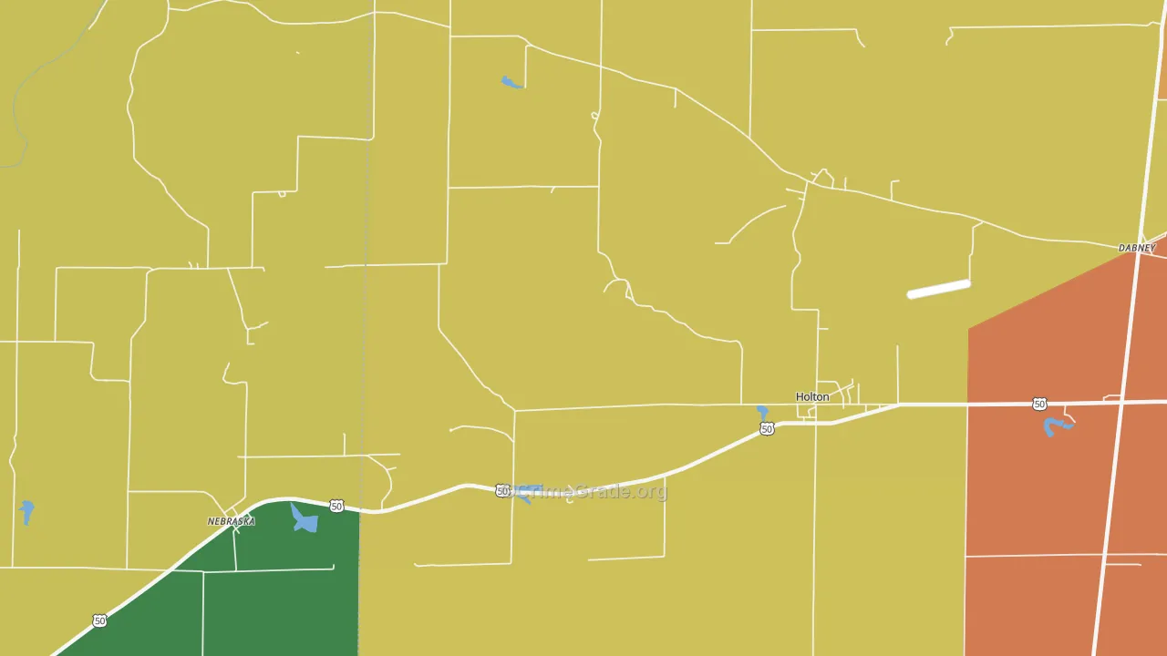 Otter Village, IN Map of Robbery Rates