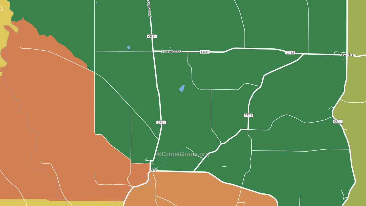 Otto, NY Map of Robbery Rates