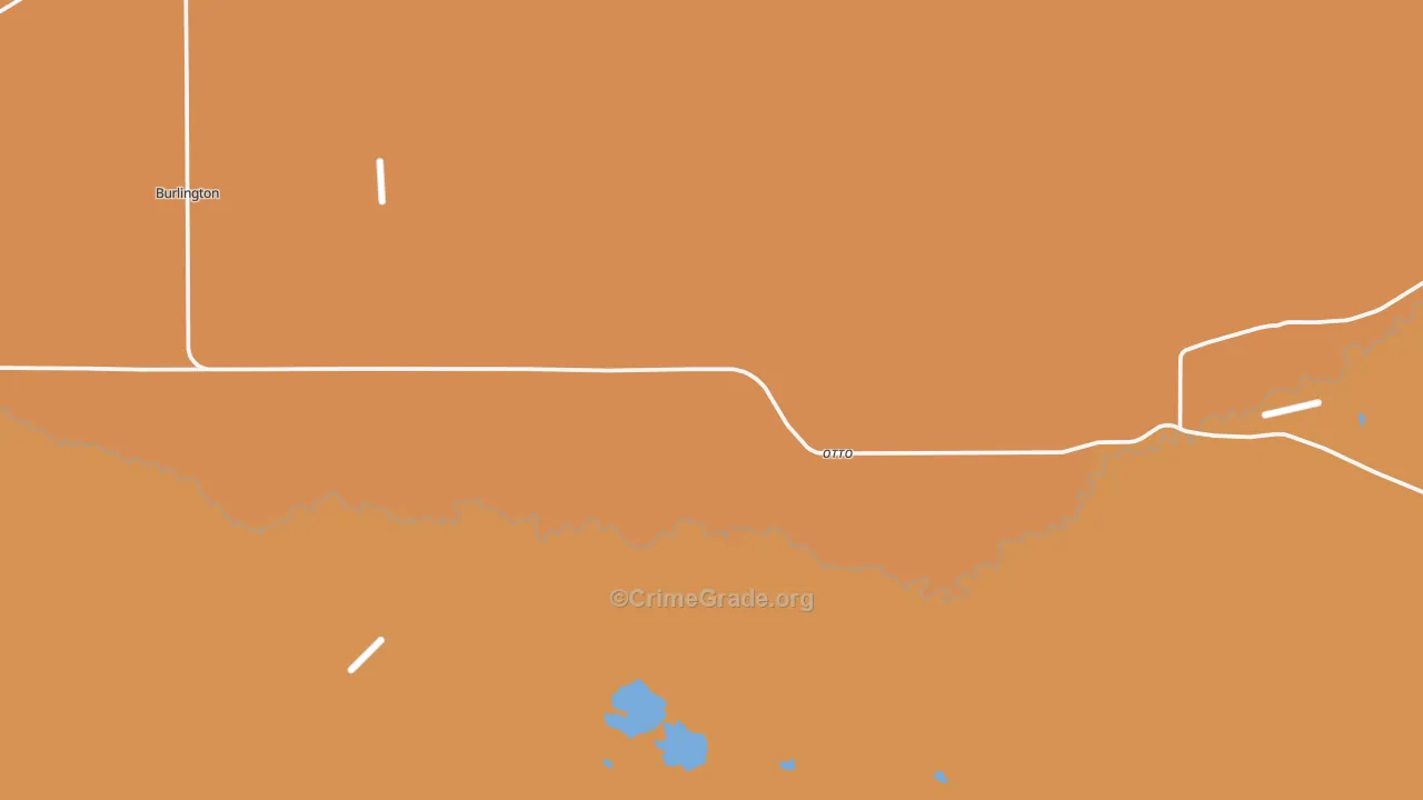 Otto, WY Map of Robbery Rates