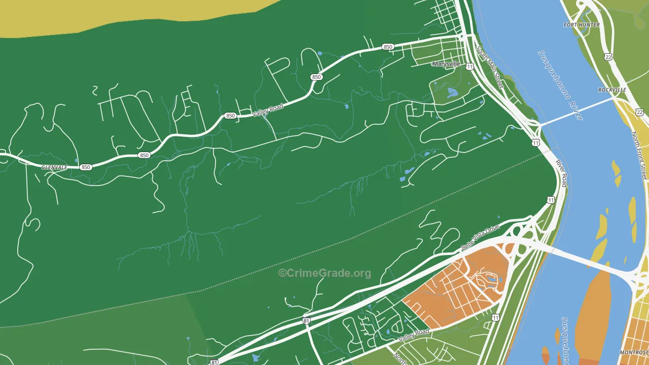 Overview, PA Map of Robbery Rates